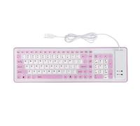 OPPWONG Clavier Mécanique, Claviers d'ordinateur, Clavier de Machine à écrire avec 103 Touches USB Filaire en Silicone Pliable, étanche, Muet, sans Fondu, Clavier Pliable en Silicone