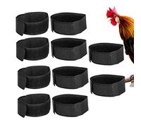 OPPWONG Collier de Coq sans Corbeau, 10 Pièces Collier de Coq Anti-Bruit pour Arrêter Le Chant du Poulet, Laisse Anti-Corbeau, Collier de Coq sans Bruit de Corbeau, Ceinture de Cou