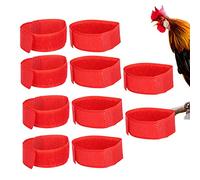 OPPWONG Collier de Coq sans Corbeau, 10 Pièces Collier de Coq Anti-Bruit pour Arrêter Le Chant du Poulet, Laisse Anti-Corbeau, Collier de Coq sans Bruit de Corbeau, Ceinture de Cou