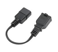 OPPWONG Cordon d'alimentation IEC320 C14 à 1 15R, Câble Adaptateur Ignifuge Mâle à Femelle, Cordon d'alimentation pour Lampe de Bureau, Projecteur et Caméra, Cuivre PVC 10A 250V