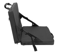 OPPWONG Coussin de Siège de Stade, Siège de Gradin Pliable Portable, Coussin en Tissu Oxford avec Support Dorsal et Rembourrage épais, Idéal pour Les Sports de Plein Air, Les événements, Les (Black)