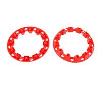 OPPWONG Couverture Universelle de Garniture de Roue de VTT de 10 Pouces, Décoration de Jante élégante en Deux Paquets pour Tout Terrain à L'extérieur (Rouge)