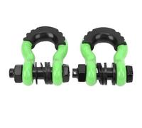 OPPWONG D Anneaux de Chaîne, Manetons de Remorquage Robustes avec des Crochets de Remorquage avec 7/8 Pouces 2pcs en Alliage en Acier en Acier en Zinc pour le Treuil de Sangle de la Route (GREEN)