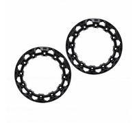 OPPWONG Décoration de Jante de Roue de ATV, Protection de qualité pour Roues de 8 Pouces, Ajustement Universel, 2 Pièces (Black)