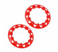 OPPWONG Décoration de Jante de Roue de ATV, Protection de qualité pour Roues de 8 Pouces, Ajustement Universel, 2 Pièces (Rouge)