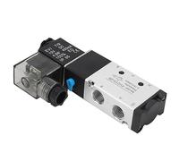 OPPWONG Électrovanne Pneumatique électrique, Vanne de Contrôle électromagnétique DC12V à 2 Positions et 5 Voies, Vanne en Alliage d'aluminium avec une Conception Très Durable, Idéale pour