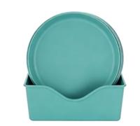 OPPWONG Ensemble d'Assiettes à Dîner 8 Pièces, Ensemble d'Assiettes Réutilisables en PP de qualité Alimentaire, Assiettes Incassables avec Base Stable, Idéales pour les Collations, les Desserts,