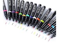OPPWONG Ensemble de 16 Stylos pour Nail Art, Kit d'outils Professionnels pour Nail Art, Stylos pour Vernis à Ongles 3D pour la Conception de à Faire Soi-même, Outil de Manucure à Base d'eau sans