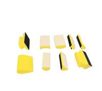 OPPWONG Ensemble de 9 Blocs de Ponçage Manuels Profilés, 3 Concaves, 4 Convexes, 1 Rectangle, 1 Ensemble de Forme de Goutte, de Papier de Verre Assorti avec un Design Ergonomique, Idéal pour le