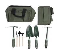 OPPWONG Ensemble D'Outils de Jardinage de 9 Pièces, Outils à Main de Jardin avec Conception Ergonomique et Tablier étanche pour Planter, Creuser, Cultiver des Fleurs et des Légumes