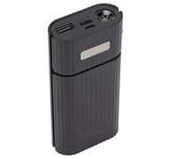 OPPWONG Étui de Batterie Externe H02B, Chargeur de Batterie Portable, Chargeur d'entrée Micro Type C pour Téléphone Portable, MP3, MP4 et Appareil Photo Numérique, DIY (Black)