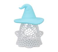 OPPWONG Hamac à Poisson Flottant 3 Pièces pour Réservoirs Betta, Zone de Repos de Poisson PLA Innovante, Abri Amusant et Point d'alimentation (Chapeau Bleu)
