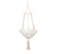 OPPWONG Hamac pour Chat, Lit Suspendu en Corde de Coton de qualité Supérieure pour Jouer, Dormir, Grimper, Support en Métal Robuste, Décoration de Style Bohème, Balançoire pour Chat au