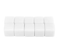 OPPWONG Jeu de Dés D'écriture Vierges et Durables, 16mm, pour Jeux D'éducation Mathématique, 30 Pièces pour Accessoires de Salle de Classe (White)