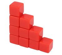 OPPWONG Jeu de Dés D'écriture Vierges et Durables, 16mm, pour Jeux D'éducation Mathématique, 30 Pièces pour Accessoires de Salle de Classe (Rouge)