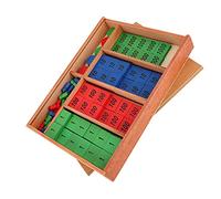 OPPWONG Jeu de Tampons en Bois, Jouets Mathématiques éducatifs pour Tout-Petits pour la Cognition des Couleurs et la Pensée Logique, Convient aux Enfants de 36 Mois et Plus, 8,5 X 1,4 X 11,3 Pouces