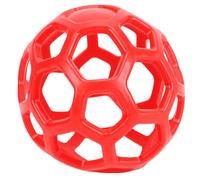 OPPWONG Jouet à roulettes Durable pour Chien, Balle de Puzzle pour Jeu Interactif et Exercice pour Chiens de Petite et Moyenne Taille, Caoutchouc Thermoplastique 13.5cm (Rouge)