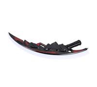 OPPWONG Jouet Sabre LED Rechargeable avec Conception à Double Lame et Effets Sonores pour Enfants, épée Arc-en-Ciel Légère de 18,5x5,51x1,38 Pouces (Rouge)