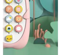 OPPWONG Jouets de Téléphone pour bébé, Machine d'apprentissage éducatif Précoce, Jouet de Téléphone Musical de Simulation avec Anneau de Dentition, Jouet aux Couleurs Vives, Idéal pour les (PINK)