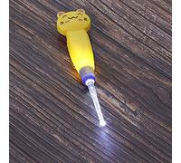 OPPWONG Lampe de Poche LED Dissolvant de Cérumen avec Pince à épiler Nettoyant pour Enfants ABS Chat Rose 4.25 Pouces (Chaton jaune)