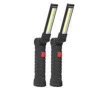 OPPWONG LED TRAVAIL LÉGEUR, 2PCS TORCH Grill Light Cob Worklight Grill Light Magnetic Flace Lampe Rechargeable Light Light Foldable Inspection Lampe pour la Réparation des Voitures, les