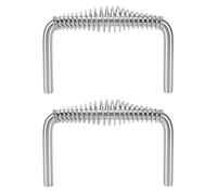 OPPWONG Lot de 2 Poignées à Ressort Robustes pour Barbecue en Acier au Carbone et Acier Inoxydable Soudables pour Barbecues, Fumeurs, Foyers, Poêle à Bois, Remplacement D'armoire