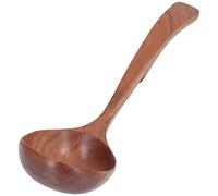 OPPWONG Louche à Soupe, Louche à Cuillère en Bois avec à Soupe pour (Cuillère à crochet courbée moyenne)