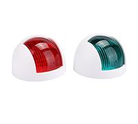 OPPWONG Lumières de Navigation pour les Bateaux LED, Boat Lights Boat Lights Navigation Red Green LED 2pcs PC pour la Plupart des Pontons, Tachés, Vitesse de Vitesse (WHITE)