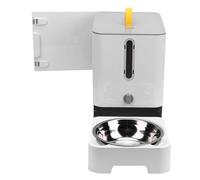 OPPWONG Mangeoire Automatique pour Chat Distributeur De Nourriture Chronométré Grande Capacité pour La Maison Et Les Voyages Extérieurs Plastique Robuste 1 Unité (Gray)