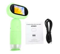 OPPWONG Microscope Numérique pour Enfants, 1000x, 1080p, écran 2 Pouces | Microscope éducatif, 8 Lumières LED, Exploration Extérieure, Connexion USB pour Ordinateur, Batterie Rechargeable 800 MAh