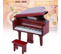 OPPWONG Mini Ensemble de Piano pour Maison de Poupée avec Une Belle Finition pour Maison de Poupée 1:12, Matériau en Bois Durable et Design Exquis, pour Les Amateurs de Poupées (Rouge)