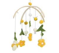 OPPWONG Mobile pour bébé pour Berceau, Mobile de Chambre d'enfant en Forme de Fleur d'abeille, Décor de Chambre 'enfant en Bois Fait à la Main, Jouet Apaisant, Jouet Suspendu pour Garçons et