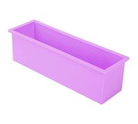 OPPWONG Moule à Savon en Silicone Antiadhésif de 1200 Ml, pour le Plaisir de la Famille, Rose, 10,2 X 2,8 X 3,1 Pouces (PURPLE)