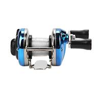 OPPWONG Moulinet de Pêche Casting, Roue à Tambour Légère et Solide avec Ligne, Roue de Pêche sur Glace à Haute Résistance au Freinage, Parfaite pour Les étangs des Océans 100M 3,5 Pouces (Blue)