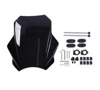 OPPWONG OPPWONG Pare-brise de Moto, Déflecteur de Vent Universel Incassable en ABS pour avec Support de Montage, Convient aux Guidons de 22Mm, 25Mm, 28Mm (BLACK) (BLACK)