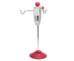 OPPWONG Outil de Support de Volant Réglable Haute Résistance de 14,5 Pouces pour L'alignement des Camions de Voiture, Ajustement Universel Essentiel pour les Tests de Véhicules, Matériau ABS Rouge