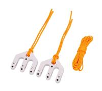 OPPWONG Palan à Poulie en Nylon Léger D'extérieur, Levage de Jeu Efficace pour la Chasse, la Pêche, Le Camping, Paquet de 2 (White)