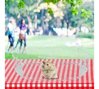 OPPWONG Parc de Clôture pour Hamster, Petits Animaux de Compagnie, Revêtement de Peinture Durable et Sûr, Filet en Fer Pliable, Forme Réglable, Ensemble de 12 Parcs avec Motif carré et