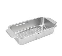 OPPWONG Passoire d'évier en Acier Inoxydable 304, Panier d'évier de Cuisine Extensible, Panier de Crépine 'évier Pliable avec Fine, Idéal pour Laver les Légumes, les Fruits, les Plats de Pâtes