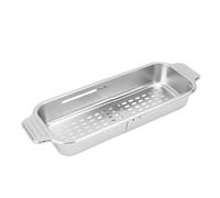 OPPWONG Passoire d'évier en Acier Inoxydable 304, Panier d'évier de Cuisine Extensible, Panier de Crépine 'évier Pliable avec Fine, Idéal pour Laver les Légumes, les Fruits, les Plats de Pâtes