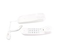 OPPWONG Petit Téléphone Fixe Filaire, Facile à Utiliser, pour Recomposer Le Dernier Numéro, Téléphone Mural, pour Le Bureau et la Maison, Blanc