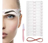 OPPWONG Pochoir à Sourcils, Kit de Modèles de Sourcils Réutilisables, Pochoir 12 Formes avec Sangle élastique, Idéal pour les Outils de Mise en Forme et de beauté, Couleurs Assorties (Couleur