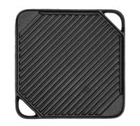 OPPWONG Poêle à Griller en Fonte 10,24 Pouces, Réversible, Double Face | Plaque de Cuisson, en Fonte, Non Revêtue, Rainurée et Lisse, Compatible Cuisinière à Gaz et Induction, Utilisation Camping