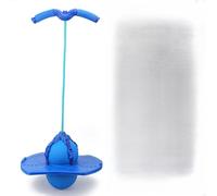 OPPWONG Pogo Stick, Pelota de Salto Con Mango Ball Ball Saut Saut Rebond Trick Trick Espace Foot Pédal with Pall Corde Handle Kid Jouet Pogo with (Blue)