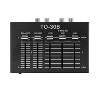 OPPWONG Préampli Phono EQ égaliseur Sonore Numérique Compact à 2 Canaux avec Réglage à 3 Bandes pour Système Domestique en Alliage D'aluminium