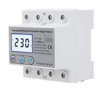 OPPWONG Protecteur de Tension Réglable, écran LCD à Réinitialisation Automatique, 3 Phases, pour Usage Industriel, Plastique STVP-932, 230v, 400vac (80A)