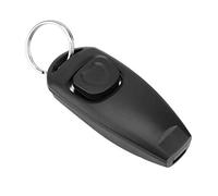 OPPWONG Sifflet Clicker pour Chiot 2 en 1, Entraîneur de Chiens, Porte-clés, Aide à L'obéissance, Sifflet pour L'entraînement, Matériel PC Noir (Black)