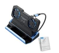 OPPWONG Station d'accueil de Jeu Portable avec Ventilateurs de Sortie et de Refroidissement, Chargement USB C PD, 4 Ports USB, SD, Hub RJ45, compatibilité Universelle pour Consoles de Jeu, Coque en
