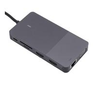 OPPWONG Station d'accueil USB 3.0 avec Coque en Alliage D'aluminium et Ports HD pour Une Utilisation au Bureau à Domicile, étend Les écrans avec 2 et 1 VGA, 2 USB 3.0 et Gigabit Ethernet