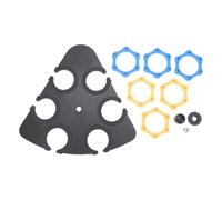 OPPWONG Support de Microphone Multiple, Support de Microphone en Acier au Carbone, de Micro Portable et Trous Doublés de Silicone, Idéal pour le Home Studio (6 trous)